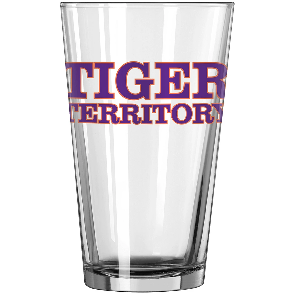 Tigres de Clemson 16 oz. Verre à pinte à slogan d'équipe