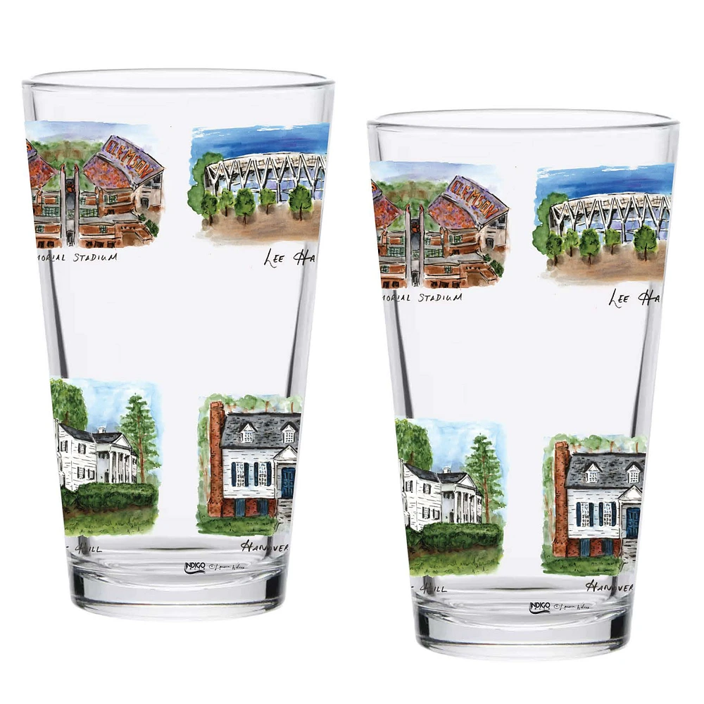 Clemson Tigers 2-Pack 16oz. Laura Wilcox University Pint Set