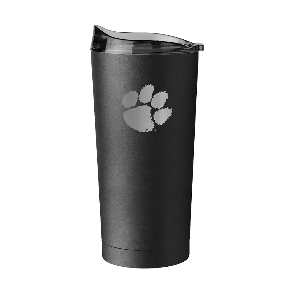 Tigres de Clemson 20oz. Gobelet à revêtement en poudre noire