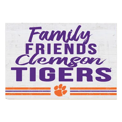Clemson Tigers 24'' x 34'' Friends Family Wall Art