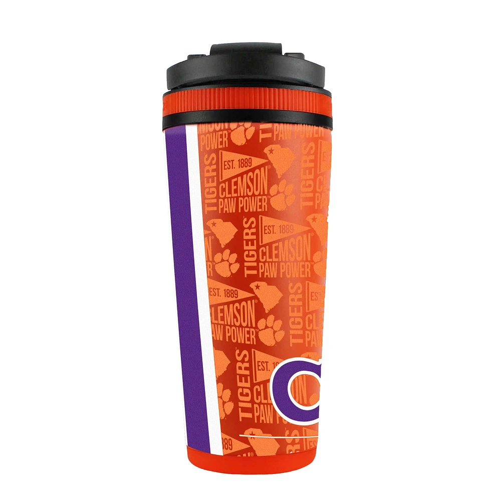 Clemson Tigers 26oz. 4D Stainless Steel Shaker Bottle