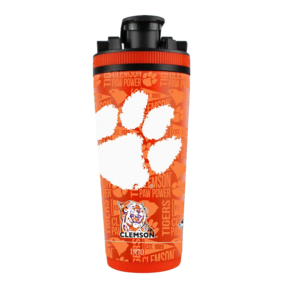 Clemson Tigers 26oz. 4D Stainless Steel Shaker Bottle