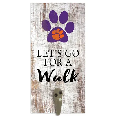 Clemson Tigers 6'' x 12'' Leash Holder Sign