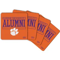 Ensemble de 4 sous-verres en néoprène Clemson Tigers Alumni