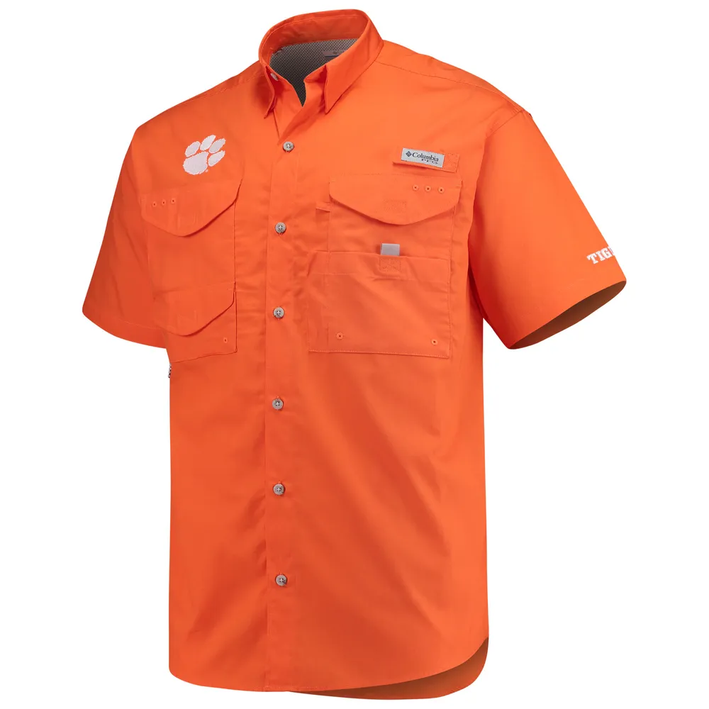 Chemise à manches courtes Clemson Tigers Columbia PFG Bonehead - Orange