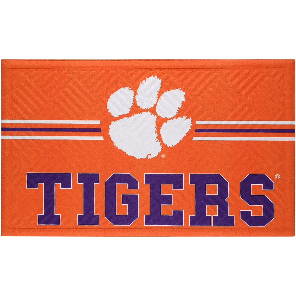 Clemson Tigers Embossed Door Mat