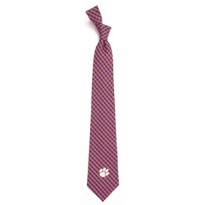 Clemson Tigers Gingham Tie