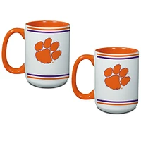 Ensemble de deux tasses pour anciens élèves des Clemson Tigers