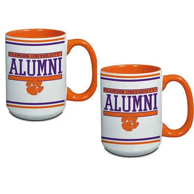 Ensemble de deux tasses pour anciens élèves des Clemson Tigers