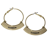 Boucles d'oreilles créoles dorées Weller des Clemson Tigers