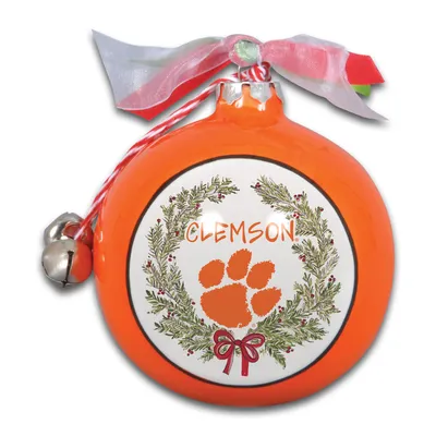 Clemson Tigers Wreath Kickoff Painted Ornament