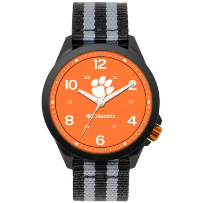 Clemson Tigers Columbia Crestview 3-Hand Date Nylon Strap Watch - Black