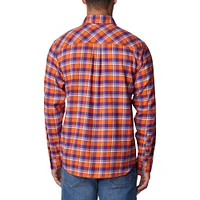 Chemise à manches longues en flanelle Columbia Clemson Tigers Flare Gun orange