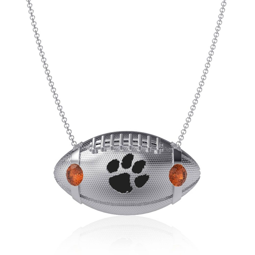 Dayna Designs Clemson Tigers Football Necklace