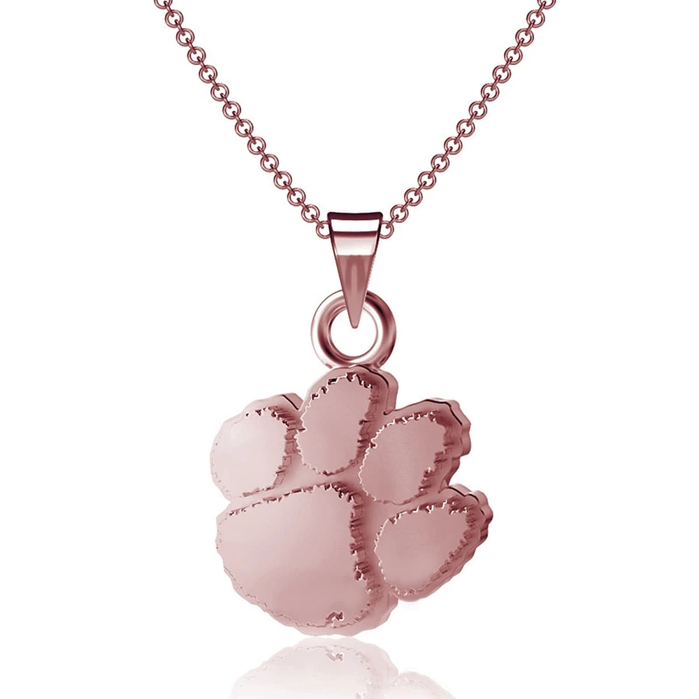 Dayna Designs Clemson Tigers Rose Gold Pendant Necklace