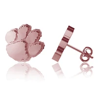 Dayna Designs Clemson Tigers Rose Gold Post Earrings