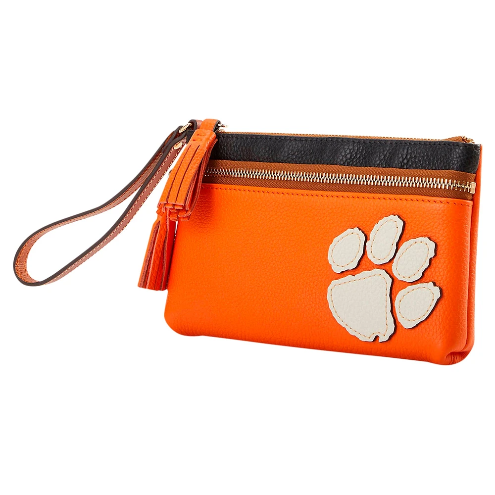 Dooney & Bourke Clemson Tigers Poignet à double fermeture éclair