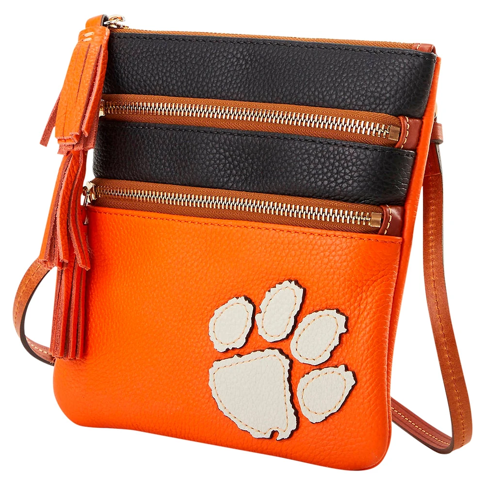 Dooney & Bourke Clemson Tigers Infield Sac à main à bandoulière triple fermeture éclair