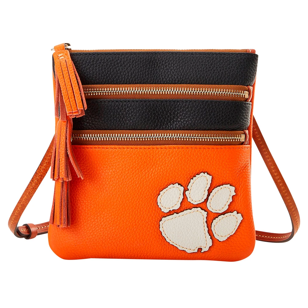 Dooney & Bourke Clemson Tigers Infield Sac à main à bandoulière triple fermeture éclair