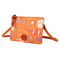 Sac à main à bandoulière avec fermeture éclair sur le dessus Dooney & Bourke Clemson Tigers