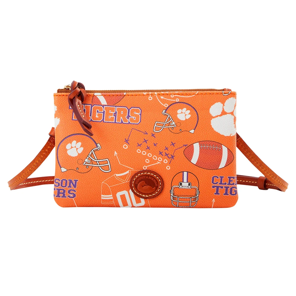 Sac à main à bandoulière avec fermeture éclair sur le dessus Dooney & Bourke Clemson Tigers