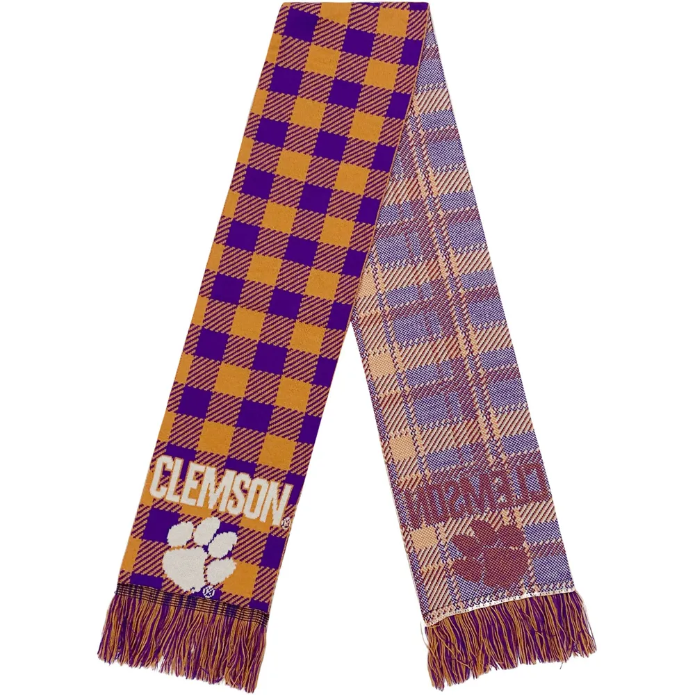 Clemson Tigers FOCO Plaid Color Block Scarf