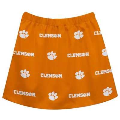 Clemson Tigers Girls Infant All Over Print Skirt - Orange