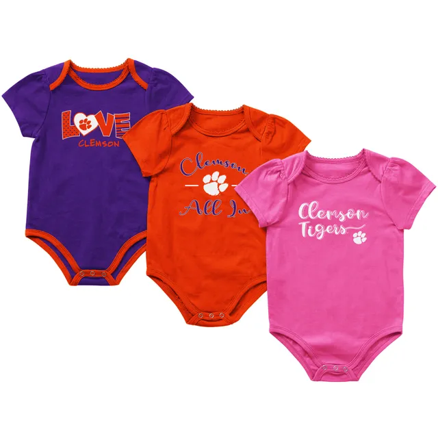 NFL 3-Pack Baby Girls Rams Short Sleeve Bodysuits - 0-3mo