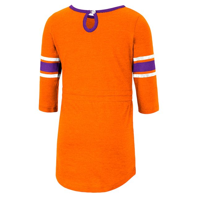 Robe à rayures Colosseum orange chiné Clemson Tigers pour tout-petits filles