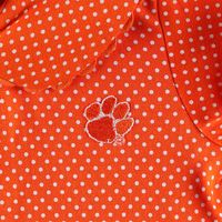 Girls Toddler Orange Clemson Tigers Polka Dot Peter Pan Dress