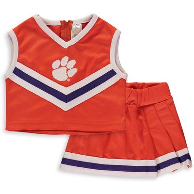 Girls Toddler Orange Clemson Tigers Two-Piece Cheer Set