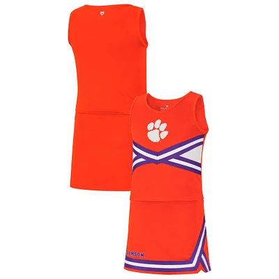 Girls Youth Colosseum Orange Clemson Tigers Carousel Cheerleader Set