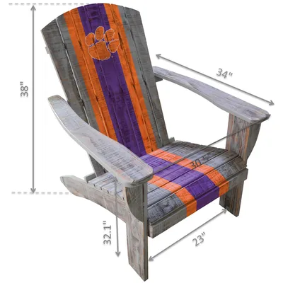 Clemson Tigers Imperial Wooden Adirondack Chair - Gray