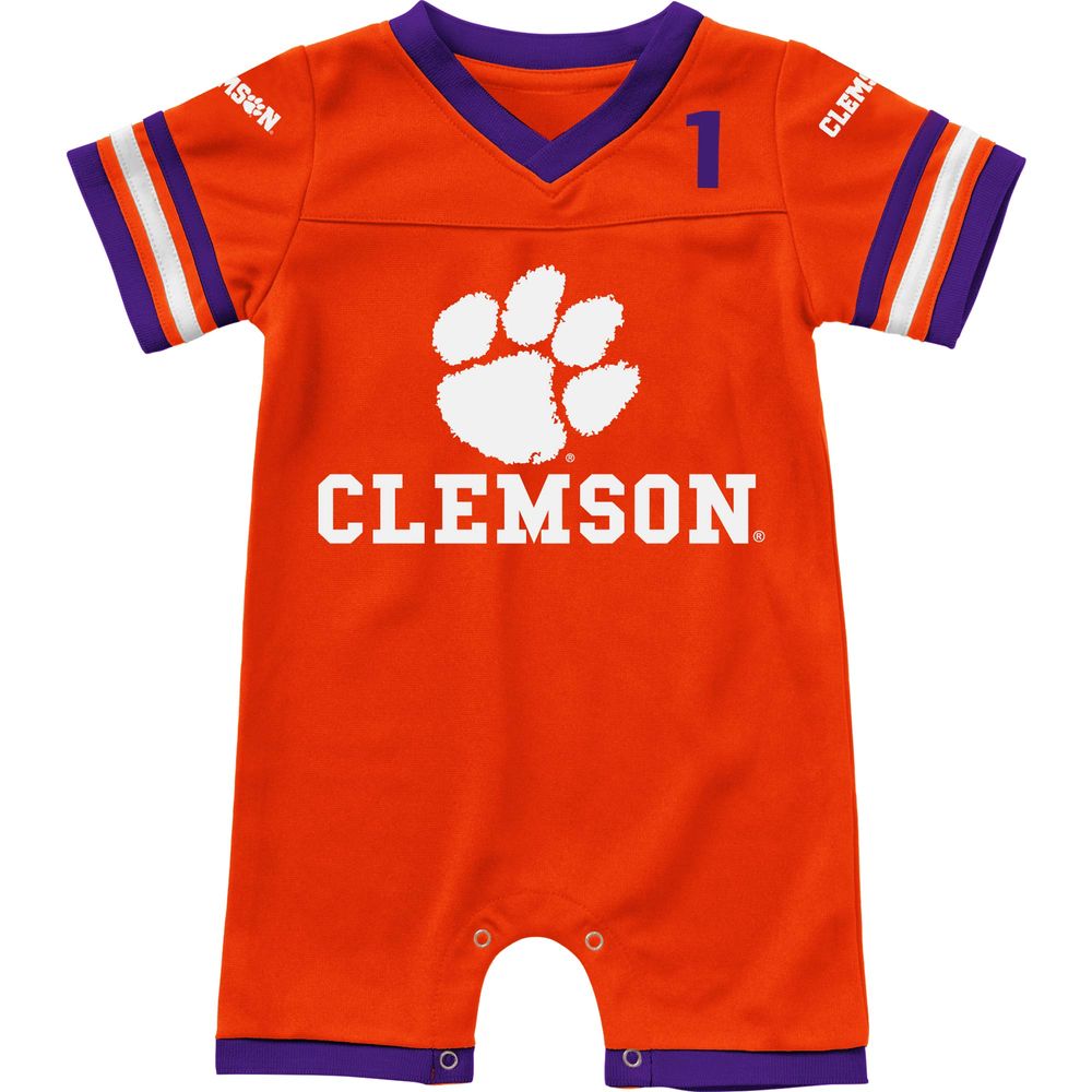 Infant Colosseum Orange Clemson Tigers Bumpo Football Romper