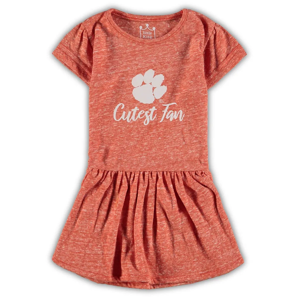 Girls Infant Purple LSU Tigers Heart French Terry Dress