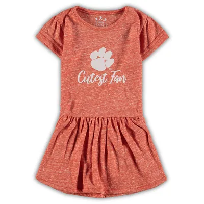 Clemson Tigers Infant Girls Knobby Slub T-Shirt Dress - Orange