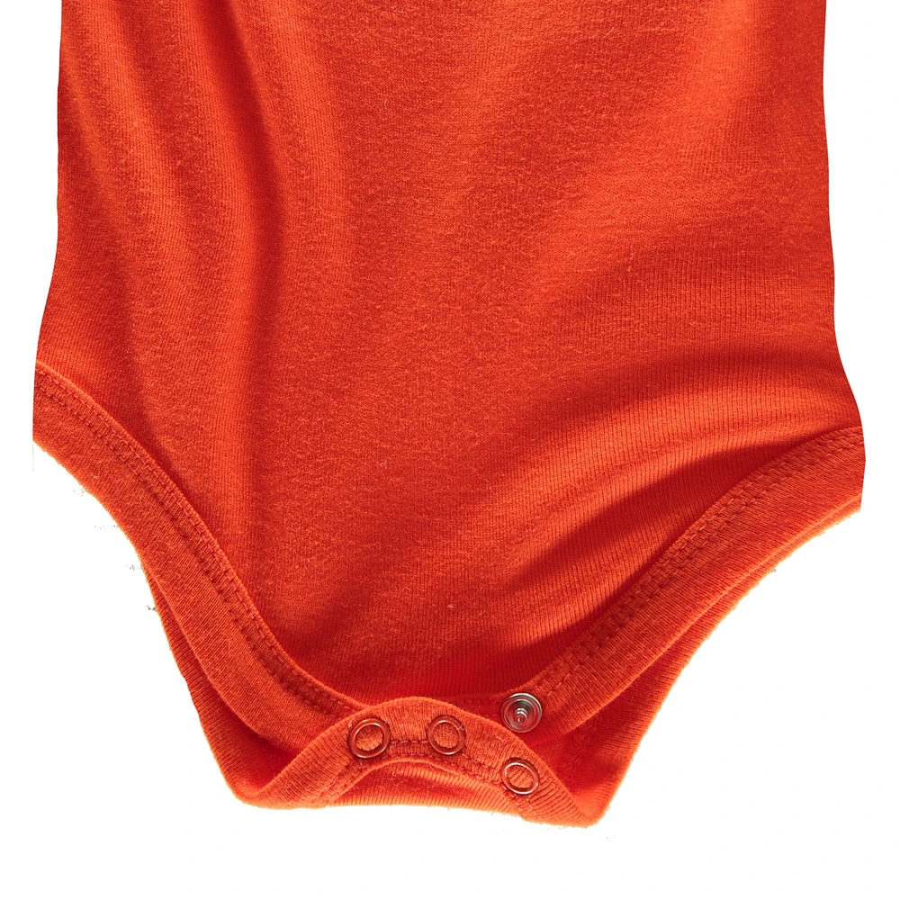 Body orange à gros logo Clemson Tigers pour bébé