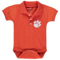 Infant Orange Clemson Tigers Polo Bodysuit