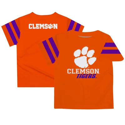 Clemson Tigers Infant Stripes On Sleeve T-Shirt - Orange