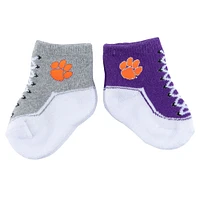 Infant ZooZatz Clemson Tigers Shoe Two-Pack Socks