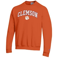 Men's Champion Clemson Tigers Arch Over Logo Pullover Sweatshirt