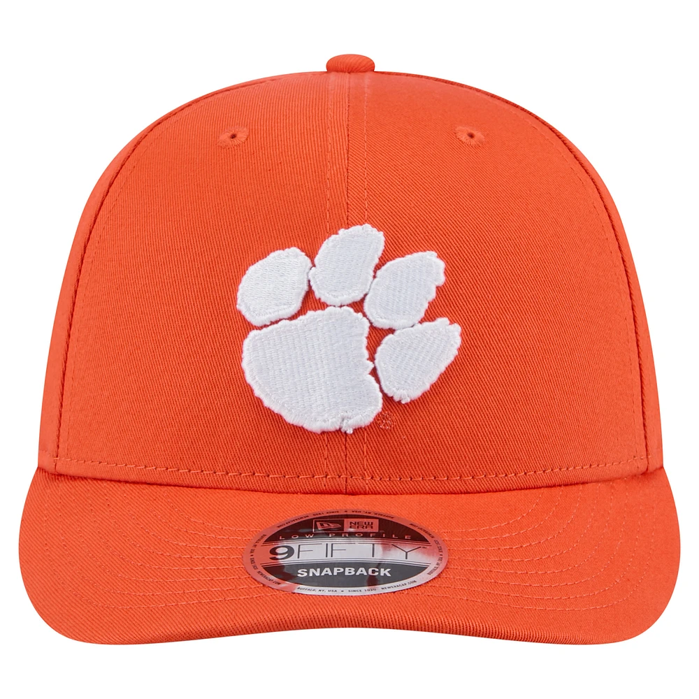 Men's New Era Orange Clemson Tigers Low Profile 9FIFTY Snapback Hat