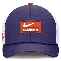 Men's Nike  Purple Clemson Tigers Stretch-Snap Adjustable Trucker Hat