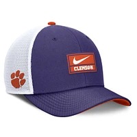 Men's Nike  Purple Clemson Tigers Stretch-Snap Adjustable Trucker Hat