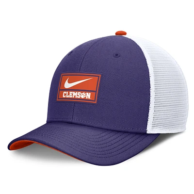 Men's Nike  Purple Clemson Tigers Stretch-Snap Adjustable Trucker Hat