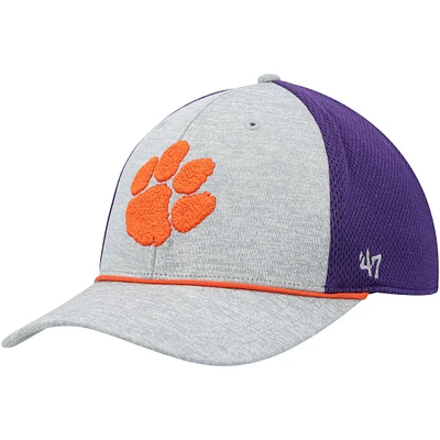 Casquette Flex '47 Clemson Tigers Harbinger Trophy pour homme, gris/violet