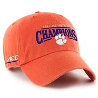 Casquette ajustable pour homme '47 Orange Clemson Tigers 2024 ACC Football Conference Champions Clean Up