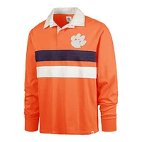 Polo de rugby à manches longues Orange Clemson Tigers Clubhouse Knox Thames pour homme '47