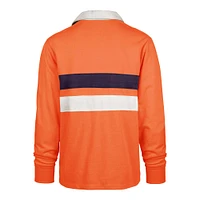 Polo de rugby à manches longues Orange Clemson Tigers Clubhouse Knox Thames pour homme '47