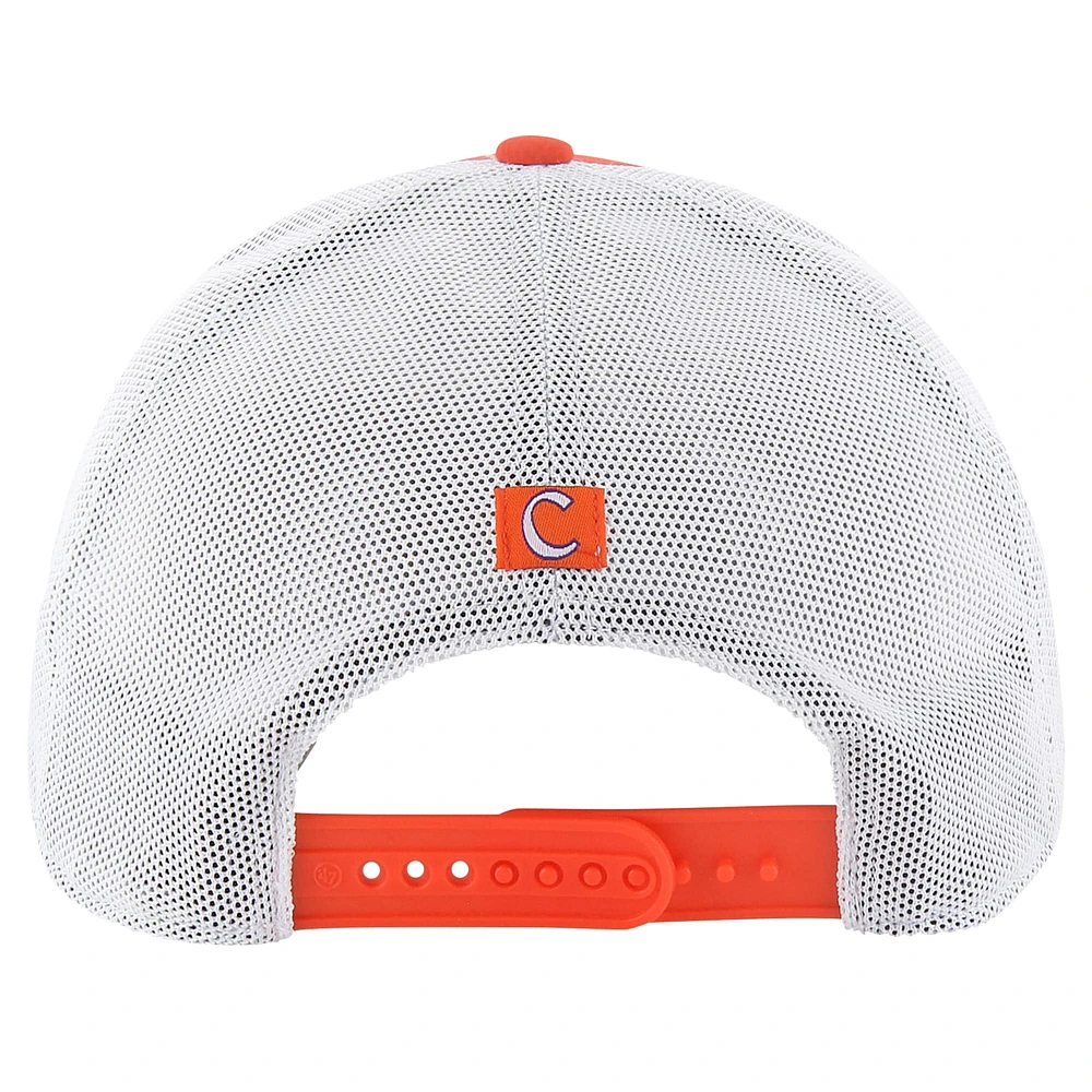 Casquette réglable orange Clemson Tigers Downburst Trucker '47 pour hommes